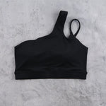 DIA FIT JOY Yoga Sports Bra Single Shoulder Irregular Strap Naked feel Sensation Beautiful Back Design Comfortable Breathable