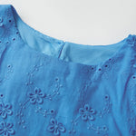 Women Summer Tank Tops Casual Tie up Side Floral Embroidery Sleeveless Shirt Basic Vest for Streetwear