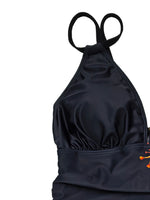 2026 V-neck Floral Swimwear Female Large Plus Big Size Swimsuit Women One Piece Bathers Bathing Swimming Swim Suit Beachwear 5XL