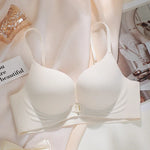 MOYISU Seamless Front Closure Push Up Bra for Small Chest Anti-Sag Wireless Bralette | Breathable Medium Coverage Tuck Side Fat