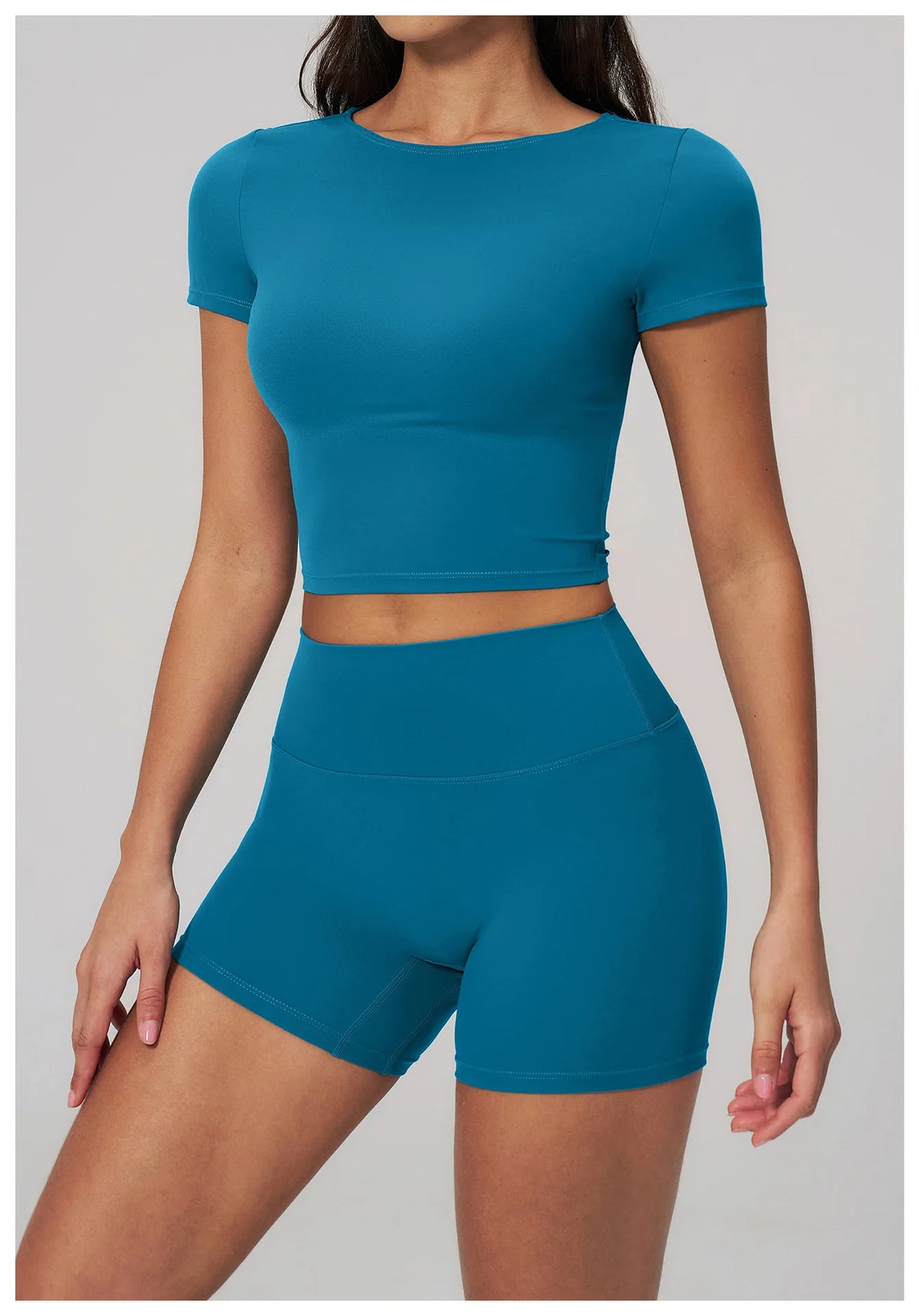 Brushed Yoga T Shirts Women Short Sleeve O Neck Slimming Sports Top Breathable Gym Running Fitness T-shirt Workout Clothes