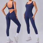 Seamless Yoga Jumpsuits Sports Fitness Hip-lifting Hollow Beauty Back One-piece Workout Running Gym Leggings Bodysuits for Women