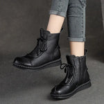 Shoes for WomenCross-tied Ladies Boot Daily Boots Hot Sale Cotton Shoes Round Toe Comfortable Flat Shoes Women Ankle Boots
