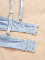 5Pcs Daily Lace Trim Women's Underwear Set Solid Ribbed Push up Bra Comfy & Fashionable Women Underwire Bras
