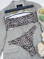 2026 New Sexy Bikini Bandeau Women Swimwear Swimsuit Pleated Ruffle Leopard Bikinis Set Bathing Suit Beach Bikini Female Push Up