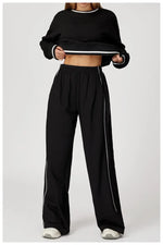 Women's Seamless Yoga Set Long-sleeved Top Pants Tracksuit Running Fitness Sports Set High Waist Slim-fitting Suit