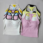 Women's Pilates Tank Top Push-Up Sports Bra Hollow Breathable Fitness Bras Gym Yoga Vest Sexy Running Tops Sportswear