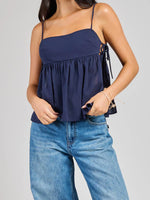 Summer Loose Women's Camisoles Stylish Solid Color Side Strap Spaghetti Straps Crop Tank Tops