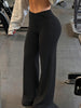 Straight Wide Leg Pants Cross High Waist Design Comfortable And Slim Fit Suitable For Running Fitness And All Kind Of Yoga Sport