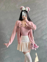 Design Sense Pure Love Girl Pink Cake Skirt Exquisite Sweet Lace Splicing Pleated Skirt Short Skirt Sweet Korean Women 2QEB