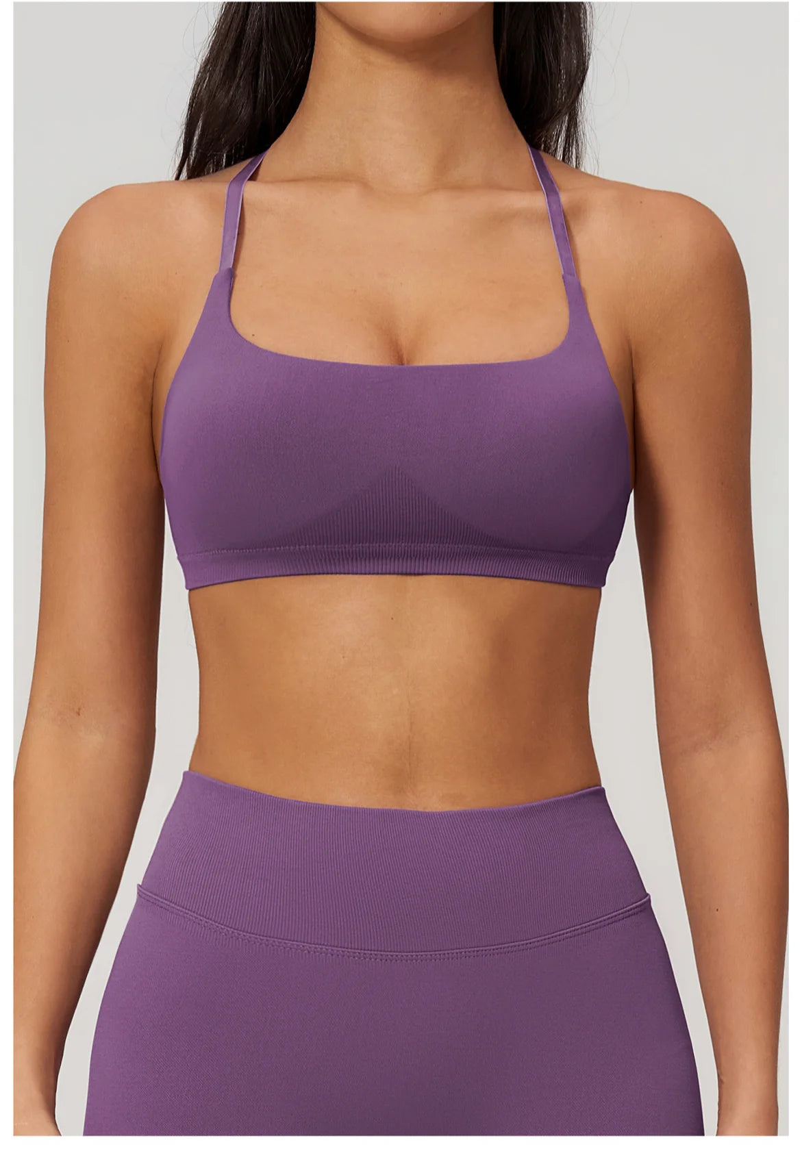 Backless Yoga Bra Woman Gym Tops Sports Bra Strap Cross Back Womens Underwear Adjustable Shoulder Strap Inner Padded Yoga Vest