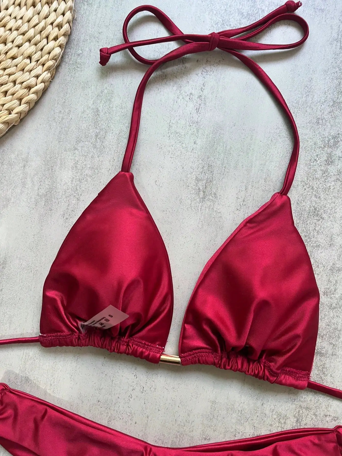 2026 Sexy Folds Bikini Set Solid Micro Bikinis Women Swimsuit Female Triangle Swimwear Beach Wear Bathing Suit