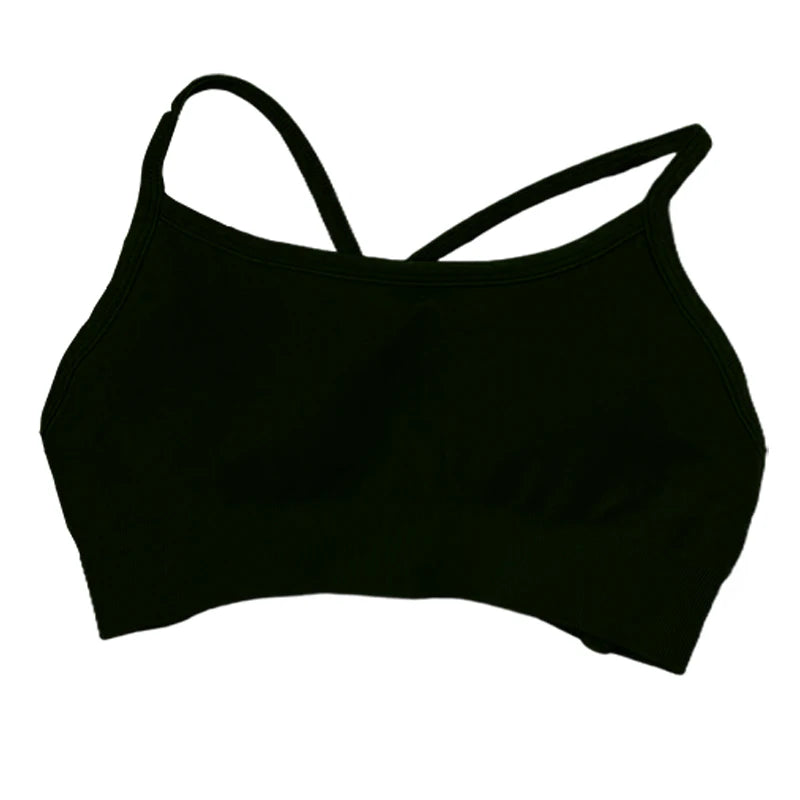 Backless Sports Bra Women Padded Yoga Bra Gym Top High Support Seamless Yoga Tank Top Fitness Crop Top Workout Running Underwear