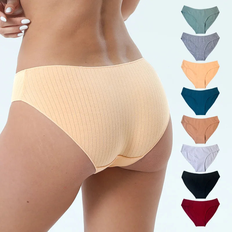 3Pcs/Set Women Panties Low Waist Briefs Women Cotton Panty Female Underpants Comfort Underwear Sexy Lingerie M-XL