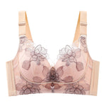 Women's Push up Bras Adjustable New Wireless Bras Women Flower embroidery Bra Underwear Large Size 36-52 CDE Cup Underwear Women