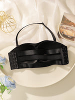Women's sexy no steel ring gathered push up shoulder strap detachable back hollow comfortable close fitting bra U05