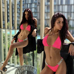 DEKA Diamond Bikini Set Brazilian Rhinestones Halter Women Swimwear Female Swimsuit Two-pieces Bikini Bather Bathing Suit Swim