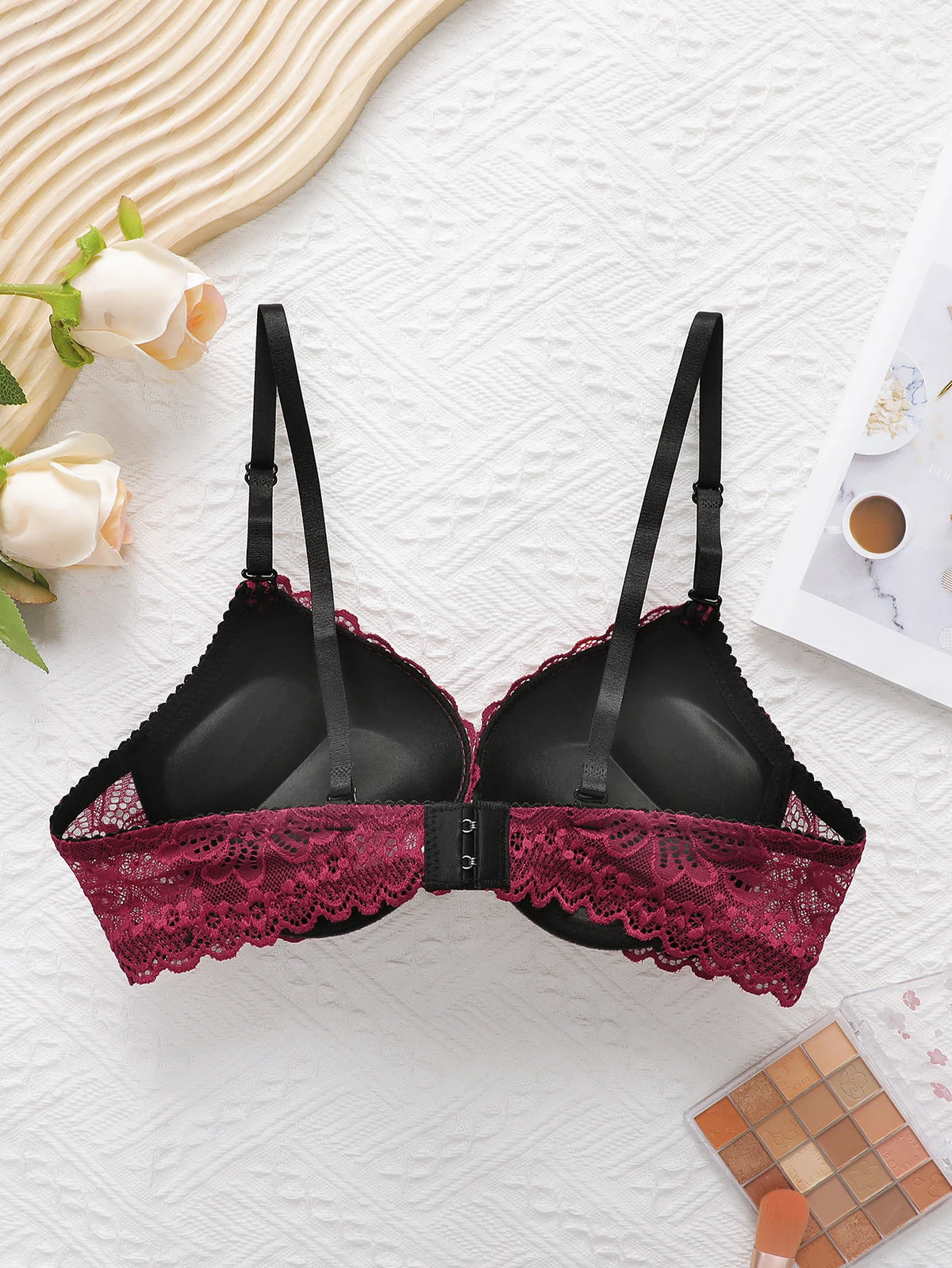New Year Christmas High-Quality Red Lace Sexy Women's Underwear One Lingerie Push Up Seven codes Bra A3216