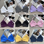 Seamless Sexy Open Back Gym Yoga Crop Top Women Halter Sports Bra Push Up Strappy Padded Workout Tank Tops