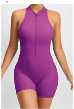 Women Yoga V Backless Jumpsuit Workout Bodysuit Sleeveless Gym Bodycon Sportswear Fitness Yoga Suit One Piece Outfit