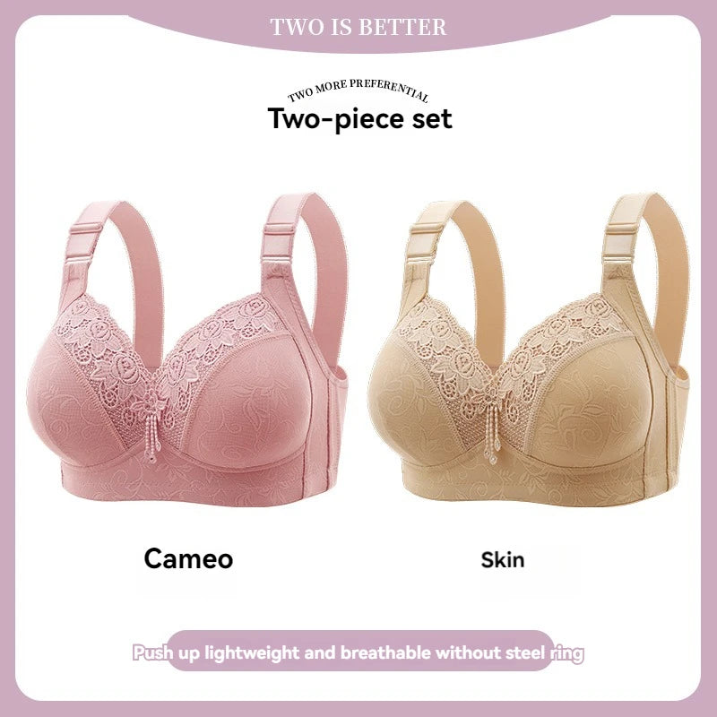 Womens Lace Bras Ultra-Thin Perspective Bralette Deep V Bra Sexy Lingerie Tops Plus SizeCup Mom's underwear active bra