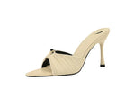 BIGTREE Summer Woman Slippers Fashion Open Toe Thin High Heels Shoes Street Style Stripper Party Slides Zapatos De Mujer