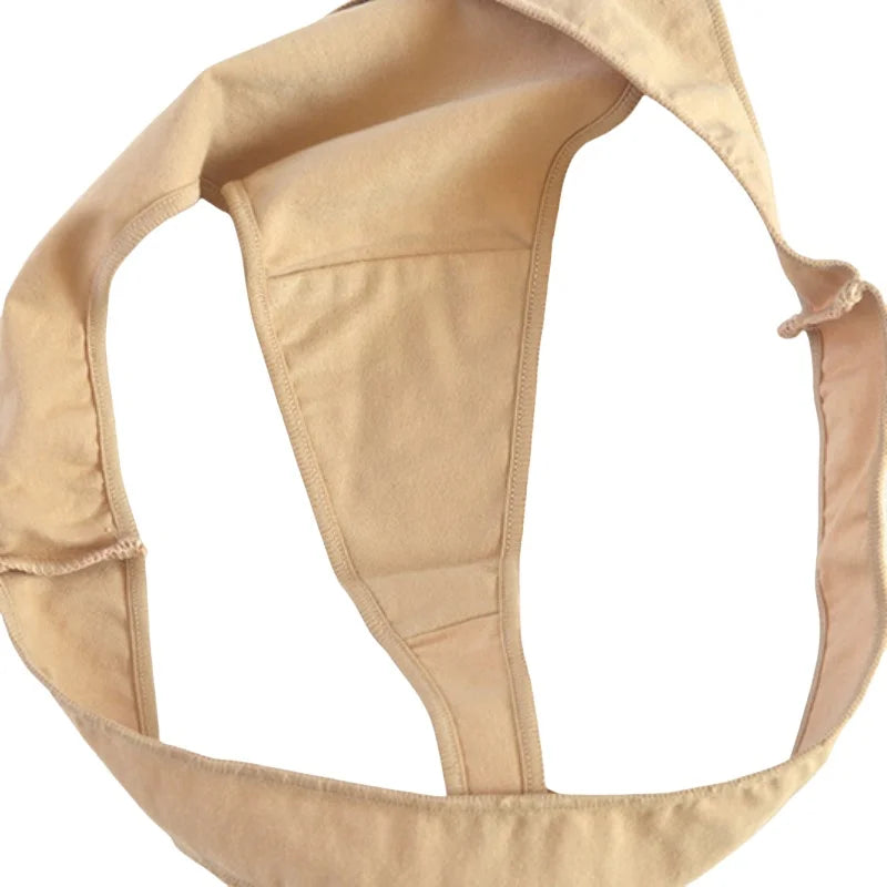 4Pcs/Set Cotton Panties Women Low-Rise Thong G-string Solid Breathable Stretchy Underwear Ladies Sexy T-back Lingerie M-XL