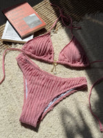 Sexy Wrinkled Halter Brazilian Bikini Women Swimwear Female Swimsuit Two-pieces Bikini Set High Cut Bathing Suit Swim Beach Wear