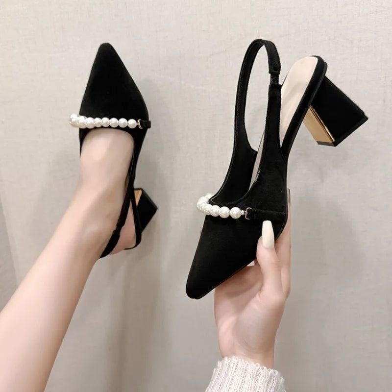 Summer New Pointed Square Heel Comfortable Casual Sandals Fashionable/Sexy Banquet Hot Selling High-heeled Sandals for Women