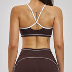 Yoga Bra U-Shaped Adjustable Shoulder Strap Cross Back Women Fitness Sports Bra Top Gym Yoga Athletic Tight Workout Jog Soft Pad