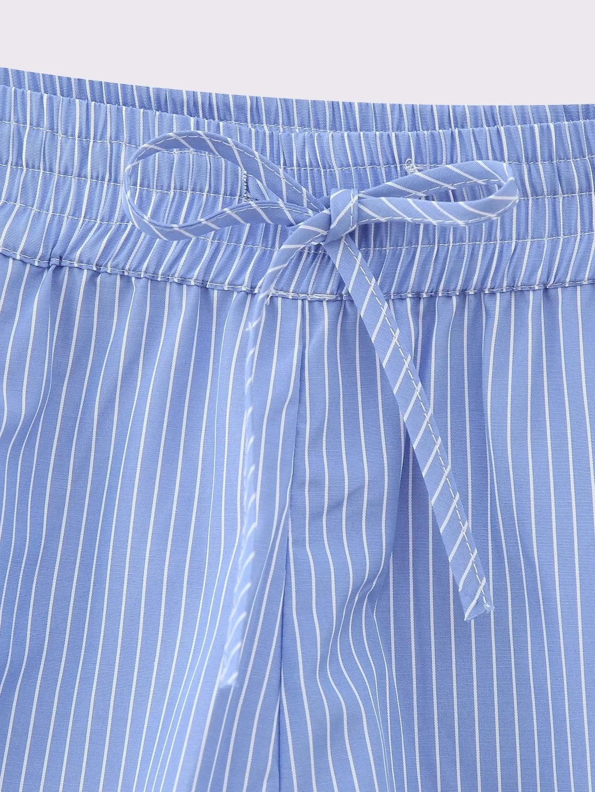 Foridol Stripes Crop Top+shirt 2 Pcs Outfits Women Casual Summer Autumn Casual Set Blue Matching Set Shorts Set Female Suit