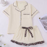 Women's Sleepwear 2026 New Summer Comfortable Pajamas Sets for Women Lapel Homewear Short Sleeve Shorts Set Pijamas Pajamas Set