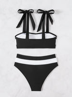 ZTVitality Sexy Patchwork Bikini Set 2025 New Arrival Biquini Bandage Padded Bra Push Up Swimsuit Women's Swimwear Beachwear