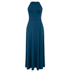 Sexy Evening Party Dress Women Summer High Slit Maxi Dress Halter Sleeveless Long Dress Wedding Guest Formal Dresses