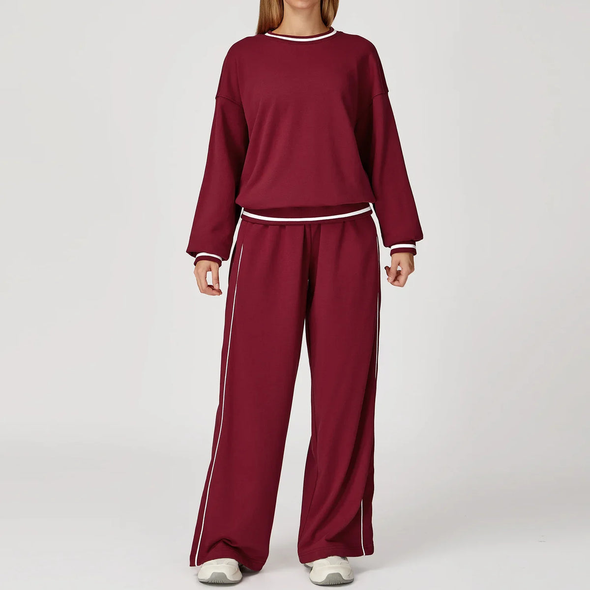 Women's Seamless Yoga Set Long-sleeved Top Pants Tracksuit Running Fitness Sports Set High Waist Slim-fitting Suit