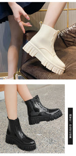 Women Thick Soled Rain Boots Non-Slip Fashion Outdoor Wear-resistant Rubber Waterproof Shoes Women Jelly Soft Soled Rain Boots