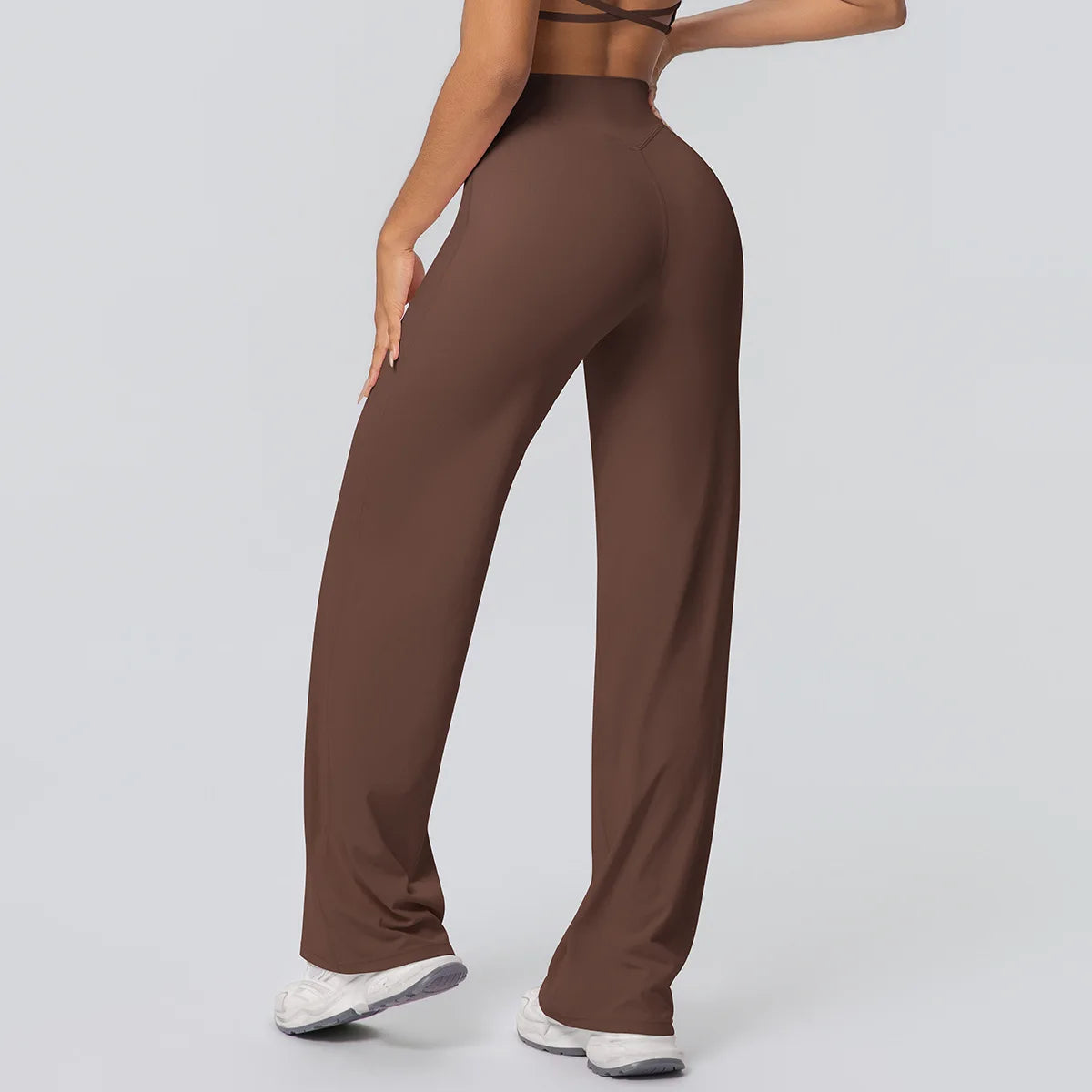 High Waist Wide Leg Yoga Pants Leggings Women Sports Fitness Bell-bottoms Female High Elastic Push Up Gym Workout Flared Pants