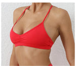 Women's Detachable Strap Yoga Bra Top Seamless Racerback Sweat-Wicking High Support for Yoga Running & Low Impact Workouts