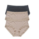 3Pcs/Set Low Rise Briefs Women Ice Silk Panties Breathable Seamless Underwear Solid Color Female Underpants Sexy Lingerie M-XL