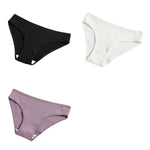 3Pcs/Set Cotton Panties Women Low Waist Underwear Seamless Briefs Solid Color Sports Breathable Underpants Female Lingerie