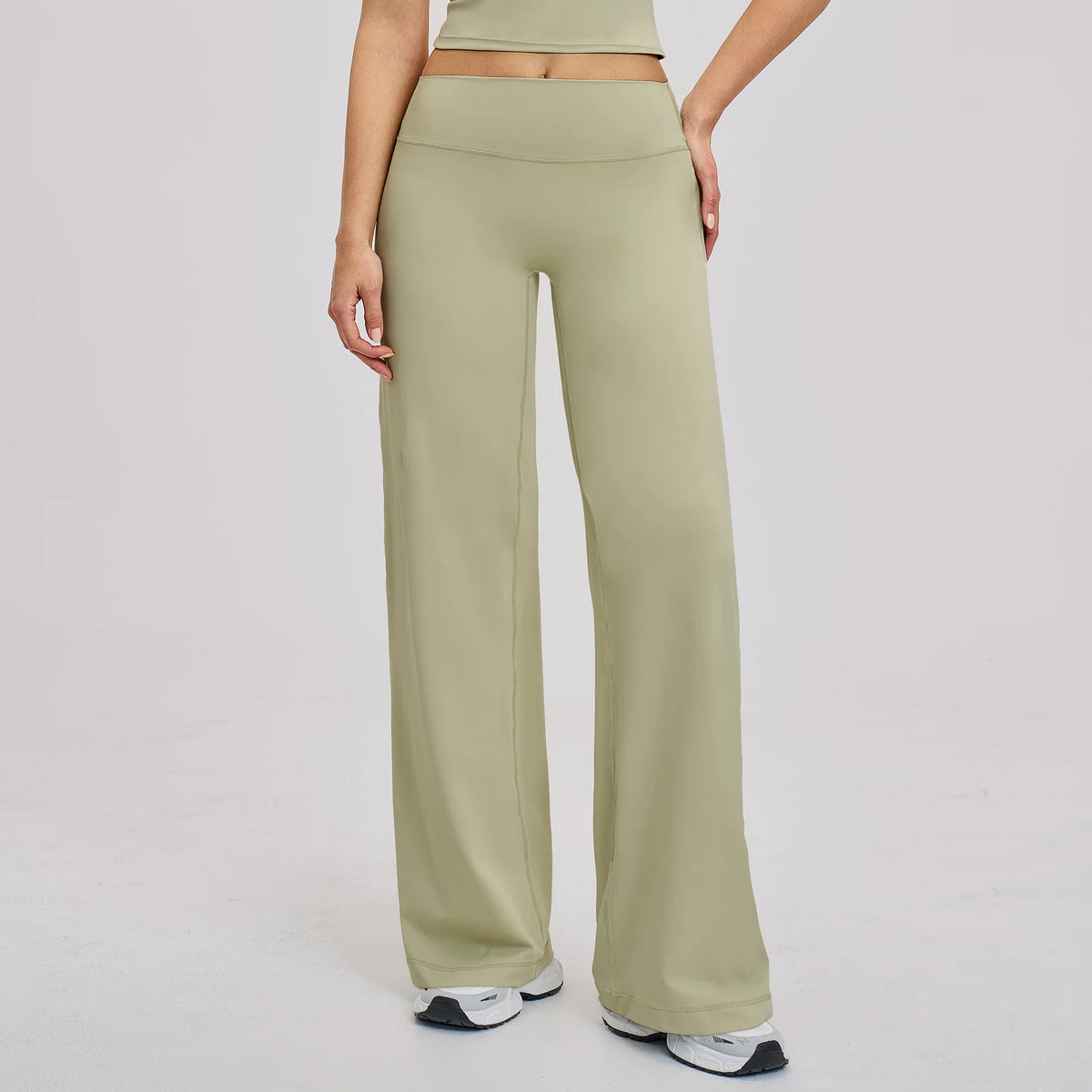 Wide-leg Pants Women Bell-bottoms High Waist Yoga Pants Workout Gym Leggings Naked Feel Pilates Running Cycling Sports Trousers
