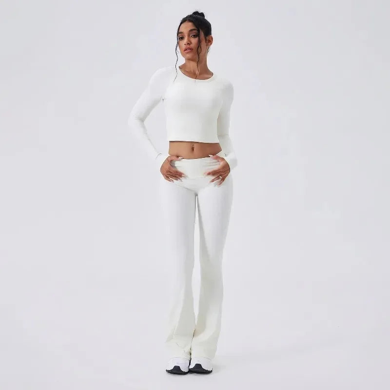 Women's Versatile Yoga Suit Set Tight Fitting and Beautiful Back High-end Sports Suit Outdoor Running and Leisure Fitness Suit