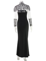 Ahagaga Sexy Women's Maxi Dresses With Lace Shawl Solid Strapless Sheath Slim Fit Fashion Gloves Summer Female Party Vestidos