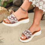 2026New Series Flat Bottom Leaky Toe with Water Diamond Decorative Slippers Fashion and Comfortable Women's Slippers