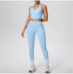Yoga Clothing Set Women's High Waisted Leggings and Top 2 Piece Seamless Fitness Exercise Clothing Gym Sportswear Tracksuits