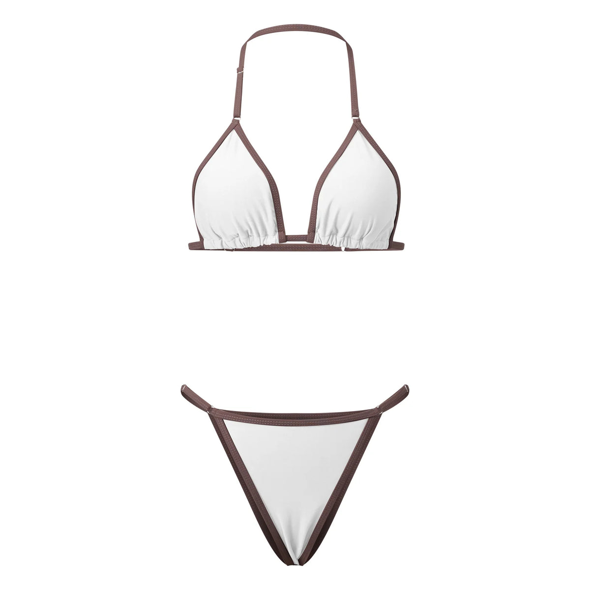 2026 New Women 2 Piece Bikini Set Halter Bra Tops and Thongs Swimsuits Casual Sexy Bathing Suits for Beach Pool