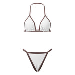 2026 New Women 2 Piece Bikini Set Halter Bra Tops and Thongs Swimsuits Casual Sexy Bathing Suits for Beach Pool