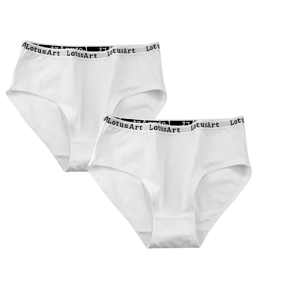 2PCS/Set Cotton Panties Women High Waist Briefs Tummy Control Panty Female Breathable Solid Color Lingerie M-2XL Underpants