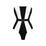 2Pcs Black White Swimsuit 2026 Bandeau Biquini Women Sexy Bikini Push Up Swimwear Female Patchwork Dress Bathing Suits Beachwear
