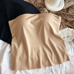 Women Seamless Invisible Underwear Summer One-piece Strapless Tube Tops Wire Free Bra Cold Breathable Comfort Anti Slip Lingerie